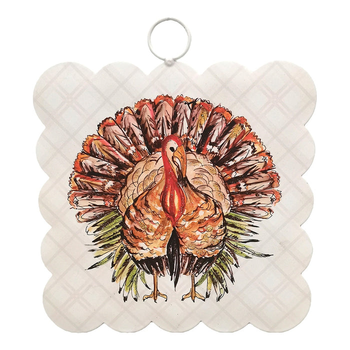 Festive Turkey Mini Scallop Art