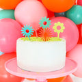 Flower Power Cake Topper - Blue Set