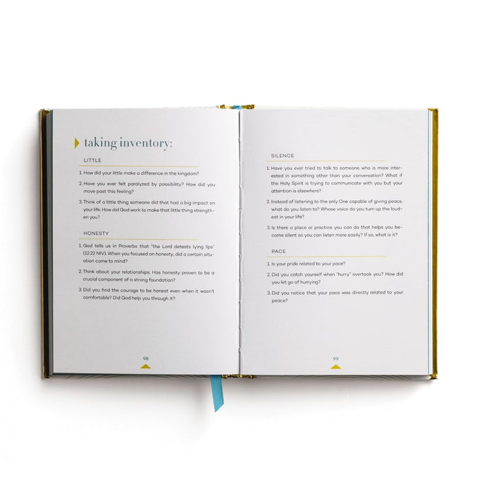 Open book with text on a white background