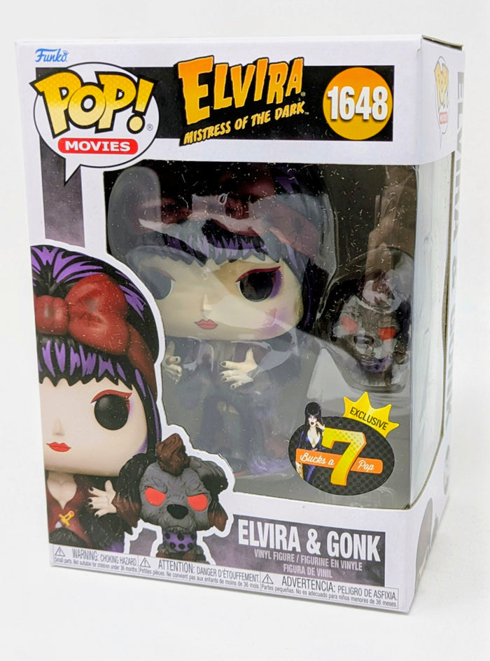 Funko POP! Movies Elvira #1648 Elvira & Gonk Moonlight 7 Bucks a Pop Exclusive