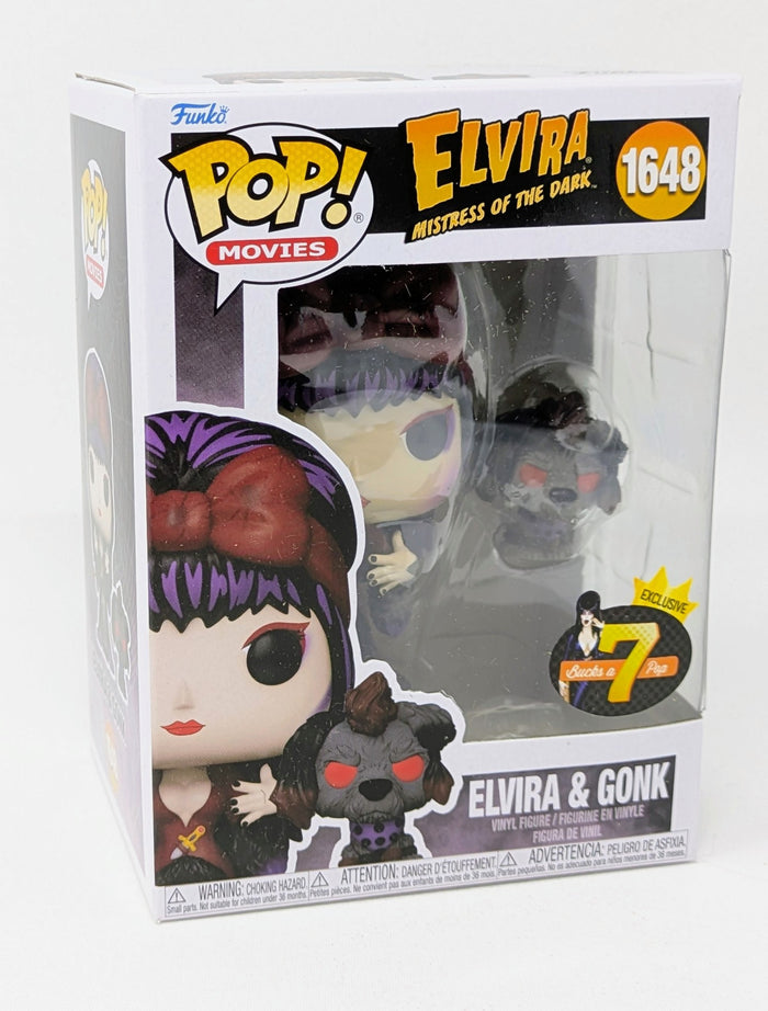 Funko POP! Movies Elvira #1648 Elvira & Gonk Moonlight 7 Bucks a Pop Exclusive