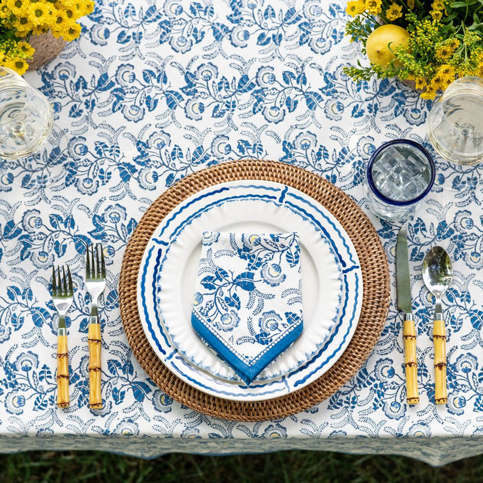 Gardenia Vine Azure Napkin | Set Of 4