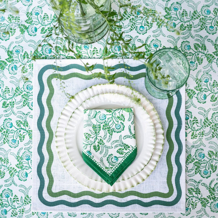 Gardenia Vine Emerald Napkin | Set Of 4