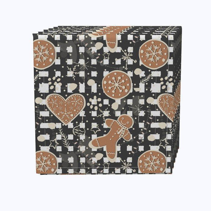Gingerbread Plaid Napkins