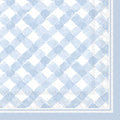 Gingham Cocktail Napkin - Light Blue