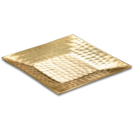Gold Gilded Square 6" Hammered Tray