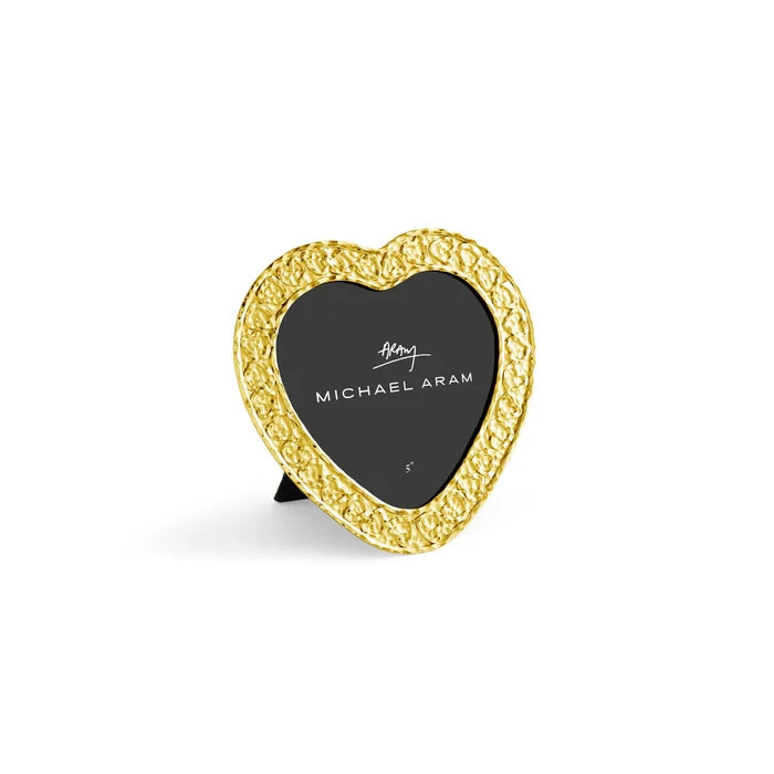 Gold Heart Frame 5"