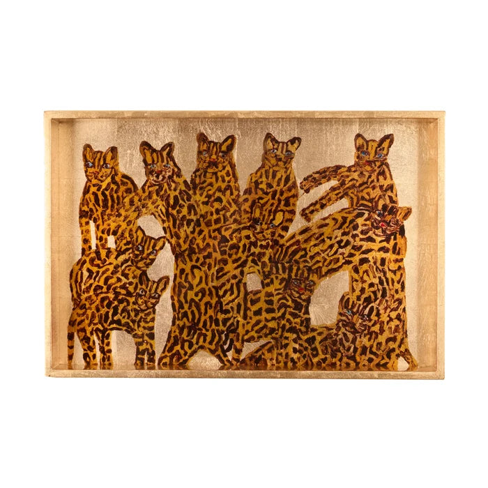 Gold Leaf Vanity Tray