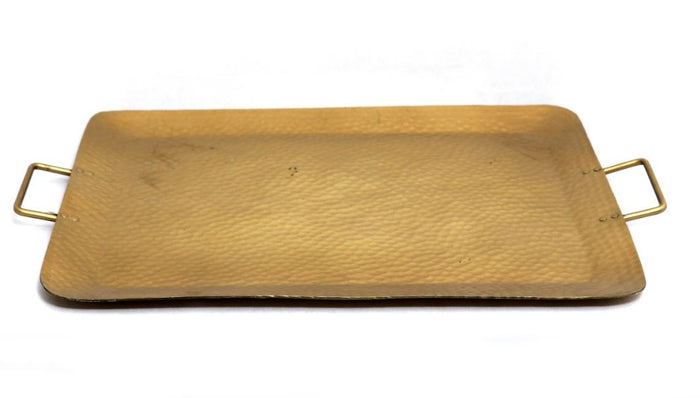 Gold Rectangular Hammered Tray