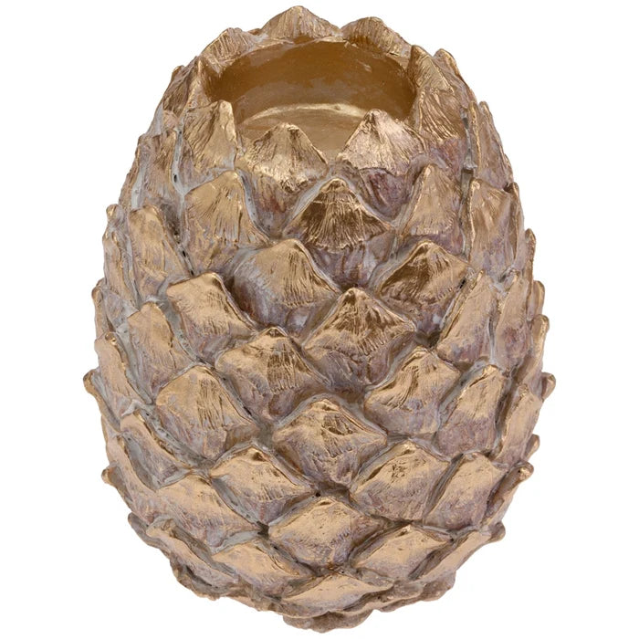 Gold Wash Pinecone Tealight