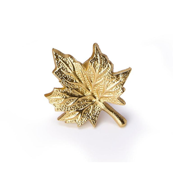Golden Leaf Napkin Rings | Set of 4