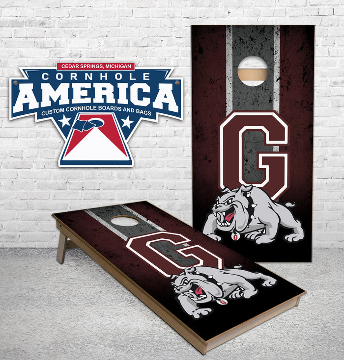 Grandville Bulldogs Michigan Cornhole boards