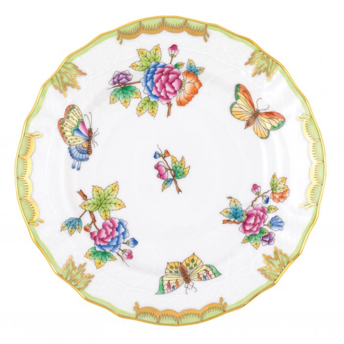Green Multicolor Queen Victoria - Bread and Butter Plate