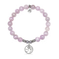 Guiding Angels Charm with Kunzite Gemstone Bracelet