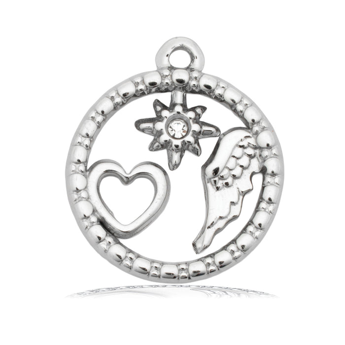 Guiding Angels Charm with Kunzite Gemstone Bracelet