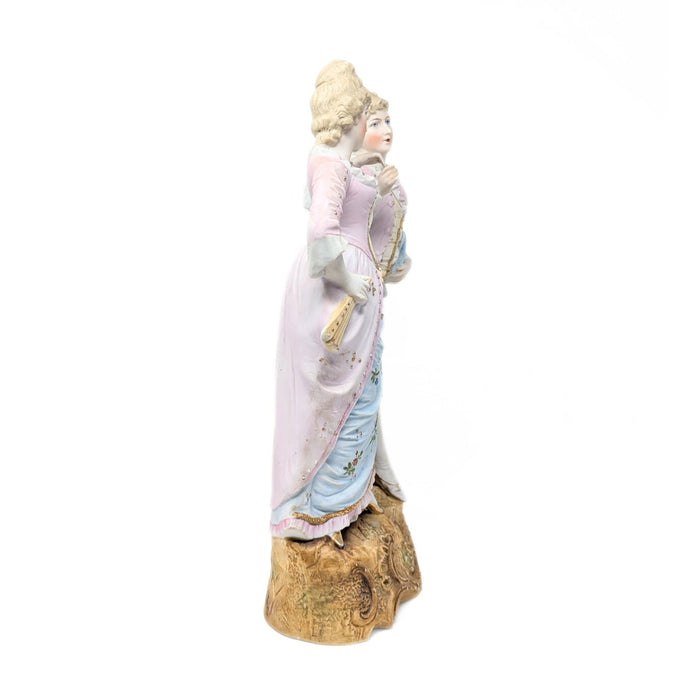 Hal-Sey Fifth Japan 15" Bisque Porcelain Courting Couple Figurine
