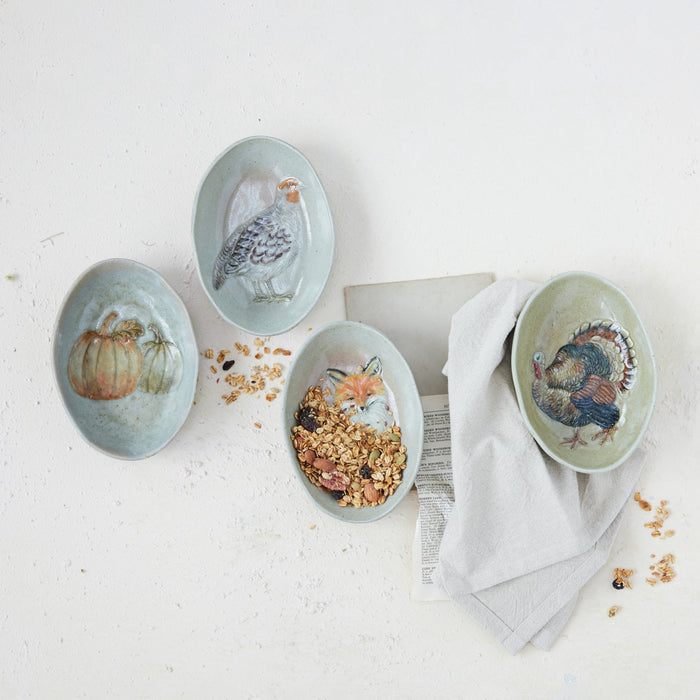 Hand-painted Stoneware Dish