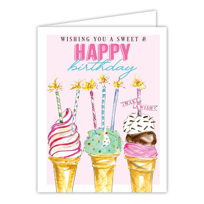 Handpainted Birthday Greeting Card