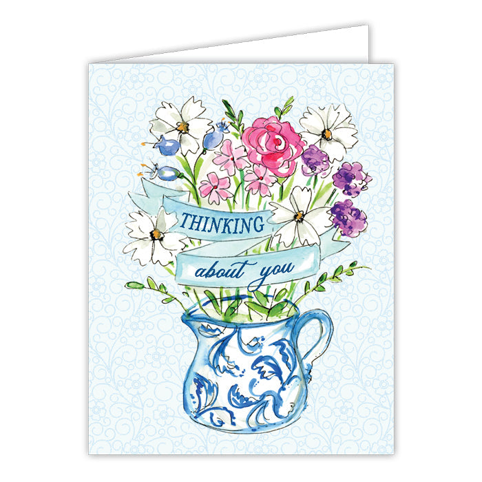 Handpainted Thinking of You Greeting Card