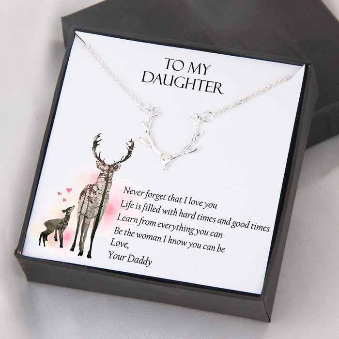 Hunter Necklace - To My Daughter - From Dad - Be The Woman I Know You Can Be - Gnt17003