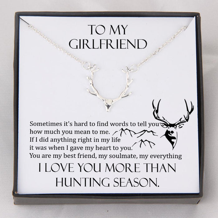 Hunter Necklace - To My Girlfriend - I Love You More Than Hunting Season - Gnt13002