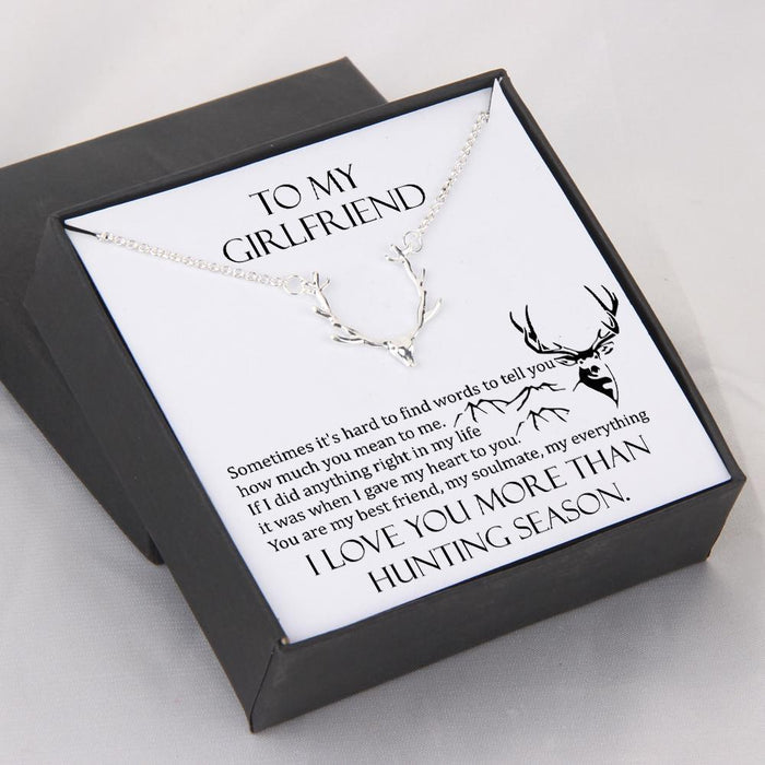Hunter Necklace - To My Girlfriend - I Love You More Than Hunting Season - Gnt13002