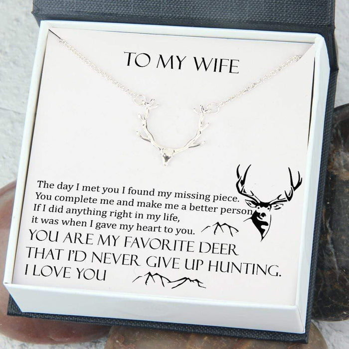 Hunter Necklace - To My Wife - You Are My Favorite Deer - Gnt15003