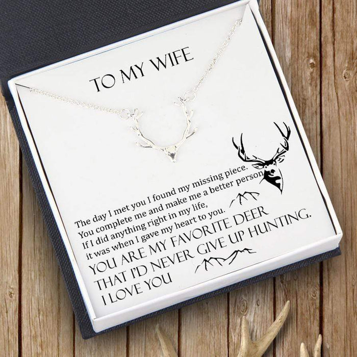 Hunter Necklace - To My Wife - You Are My Favorite Deer - Gnt15003
