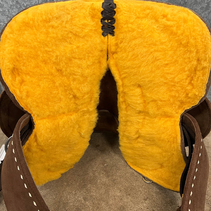 STRATFORD SUEDE YOUTH BARREL SADDLE BY KING SERIES