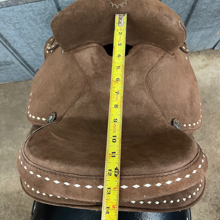 STRATFORD SUEDE YOUTH BARREL SADDLE BY KING SERIES
