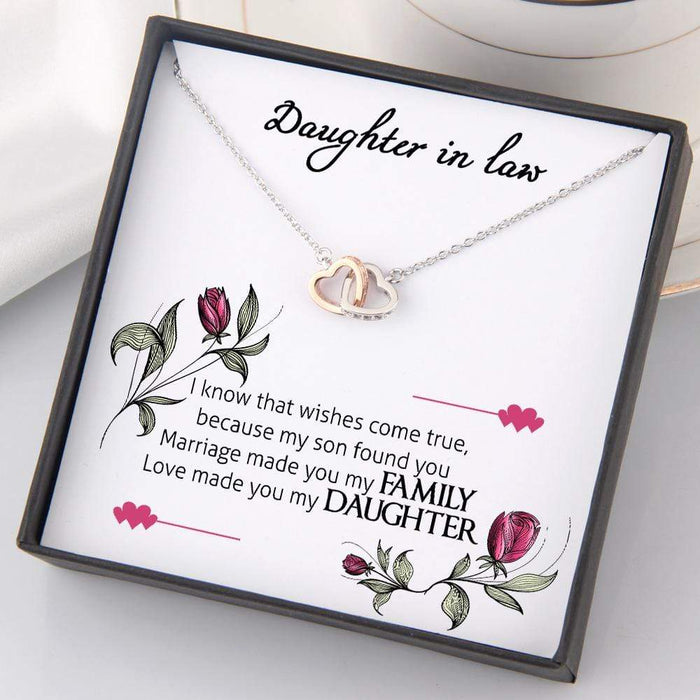 Interlocked Heart Necklace - To My Daughter-In-Law - Marriage Made You My Family - Gnp17009