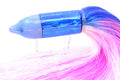Jackpot Lures Blue Pearl Nose Rainbow Swirl 4-Hole Big Blue 12" 14oz EZ Flash Blue-White