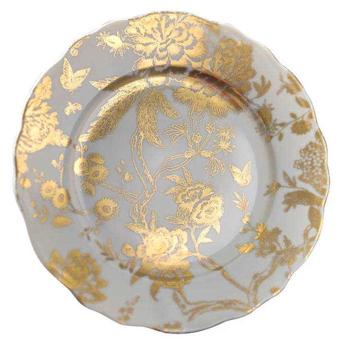 Jardin Secret White and Gold Accent Plate
