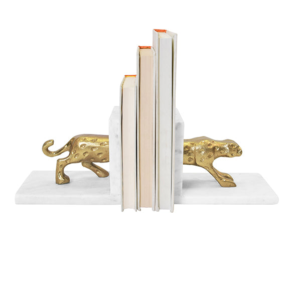 LEON - Leopard Marble Bookends