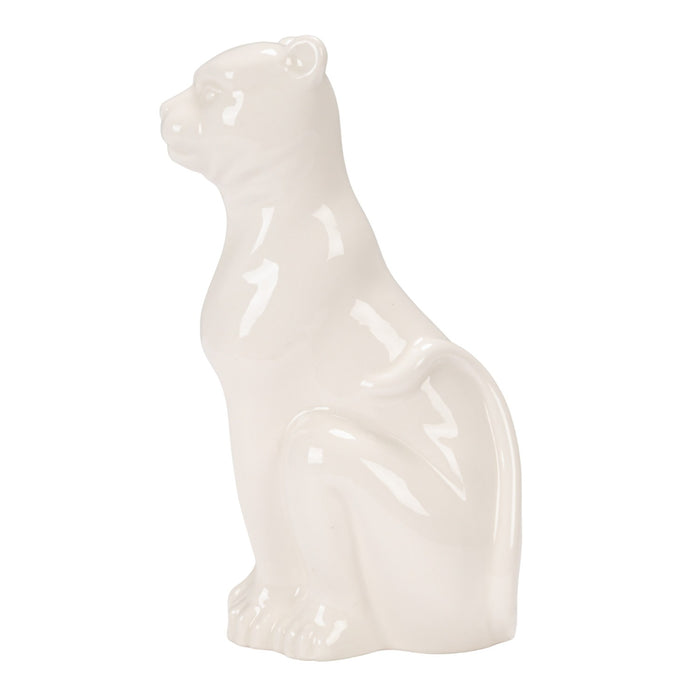 Leopard Stoneware Taper Holder