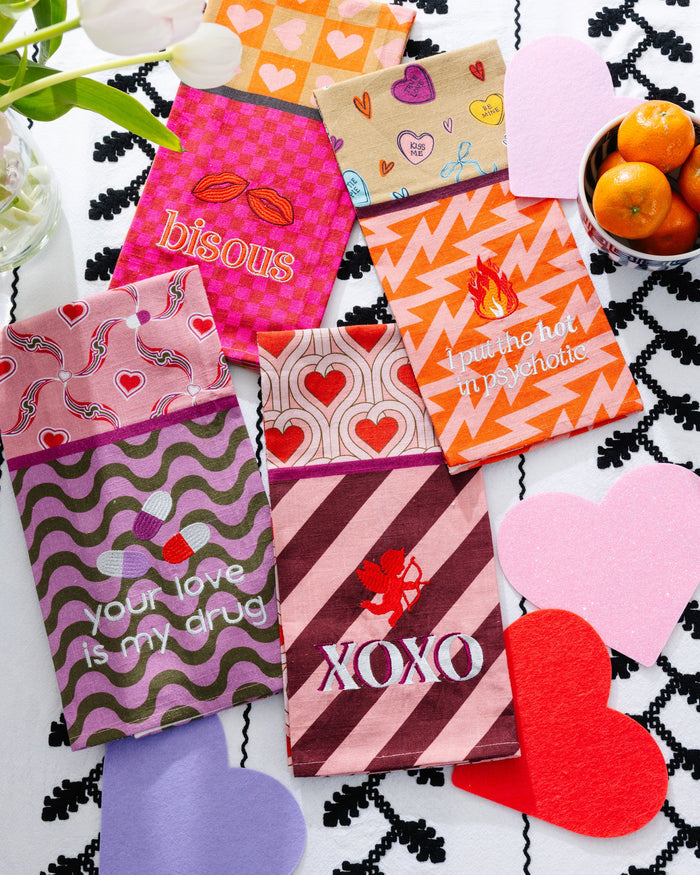Love is a Drug Tea Towel