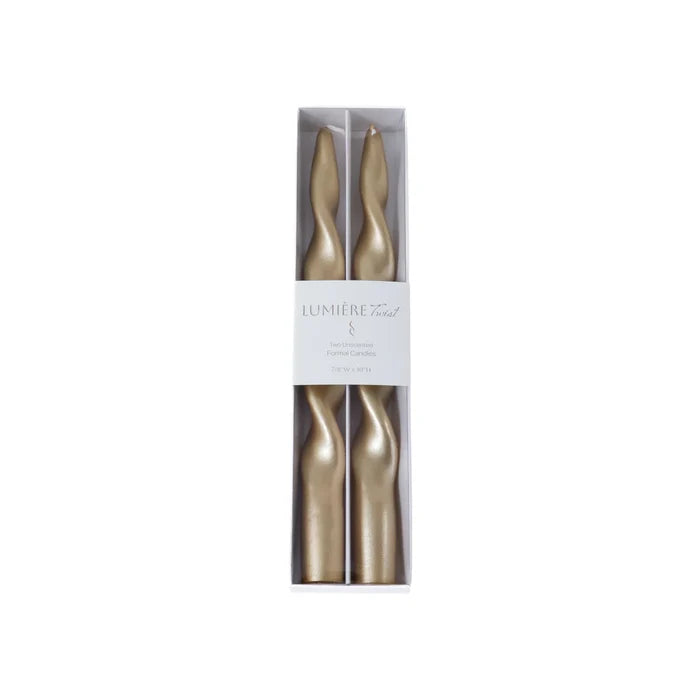 Lumière Twist Formal Candles | Set of 2