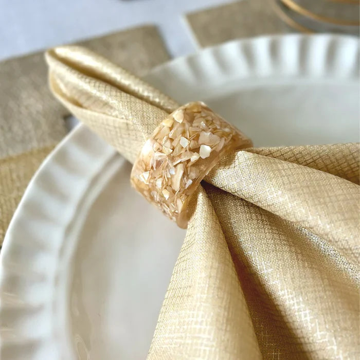 Marbled Pearl Napkin Ring | Set of 4