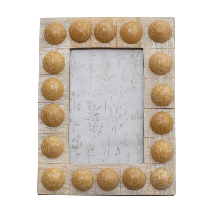 Marbled Resin Bobbin Photo Frame