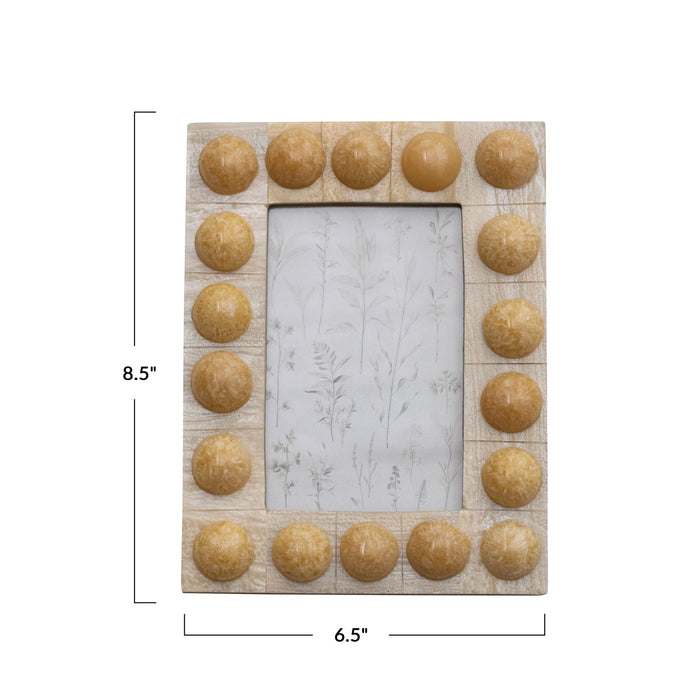 Marbled Resin Bobbin Photo Frame