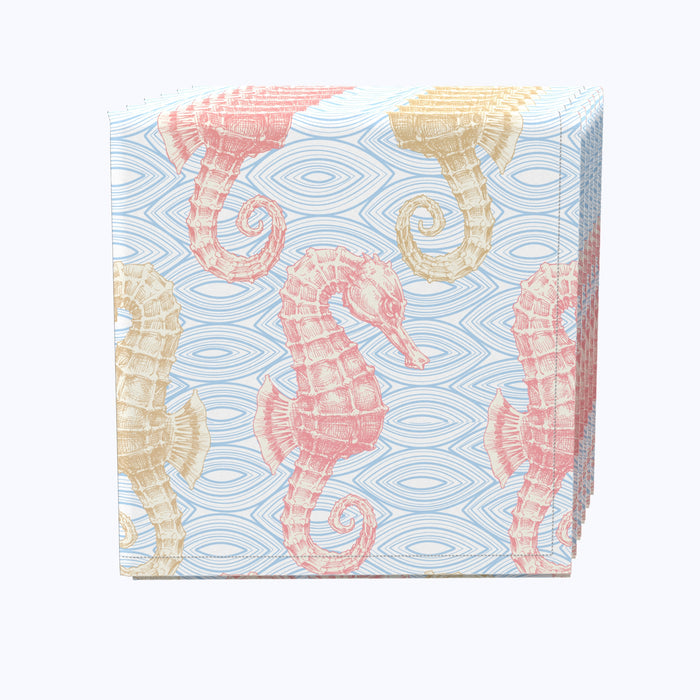 Marine Life Seahorses Coral Napkins