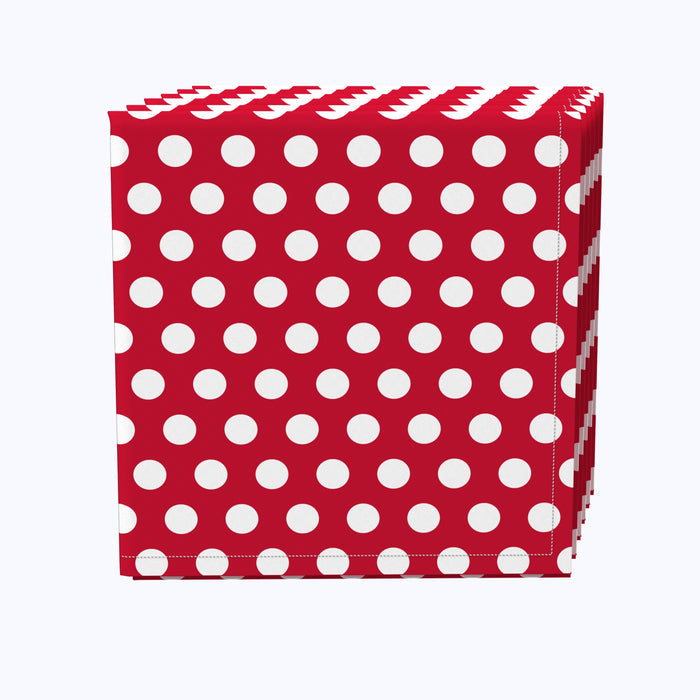 Memorial White Dot on Red Napkins