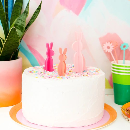 Mini 3D bunny cake topper