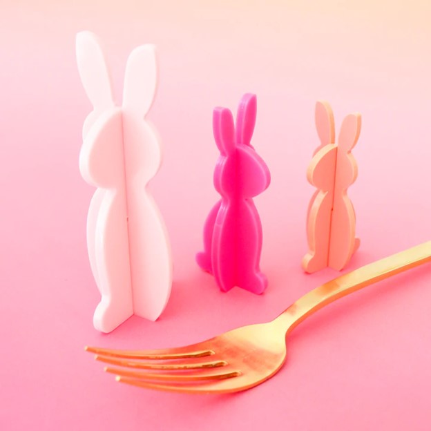 Mini 3D bunny cake topper