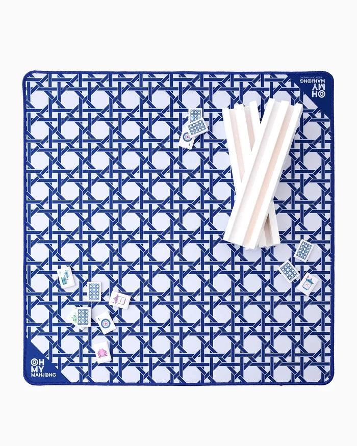 Mini Blue Cane Mahjong Mat