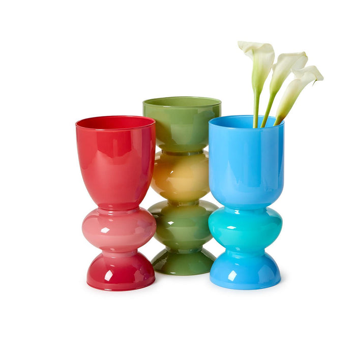 Mixed Colored Glass Vases
