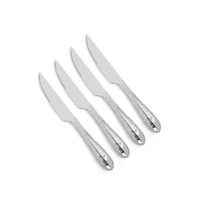 Molten Steak Knife Set - Silver