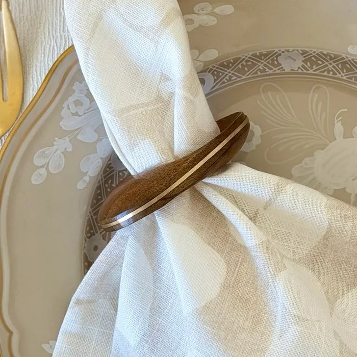Morgan Wood Napkin Ring | Set of 4