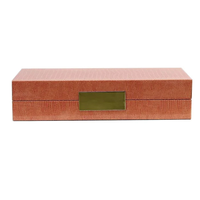 Orange Croc Box with Gold