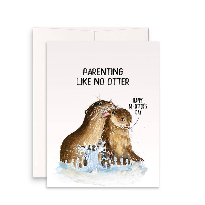 Otter Mom Kid - Funny Mothers Day Card